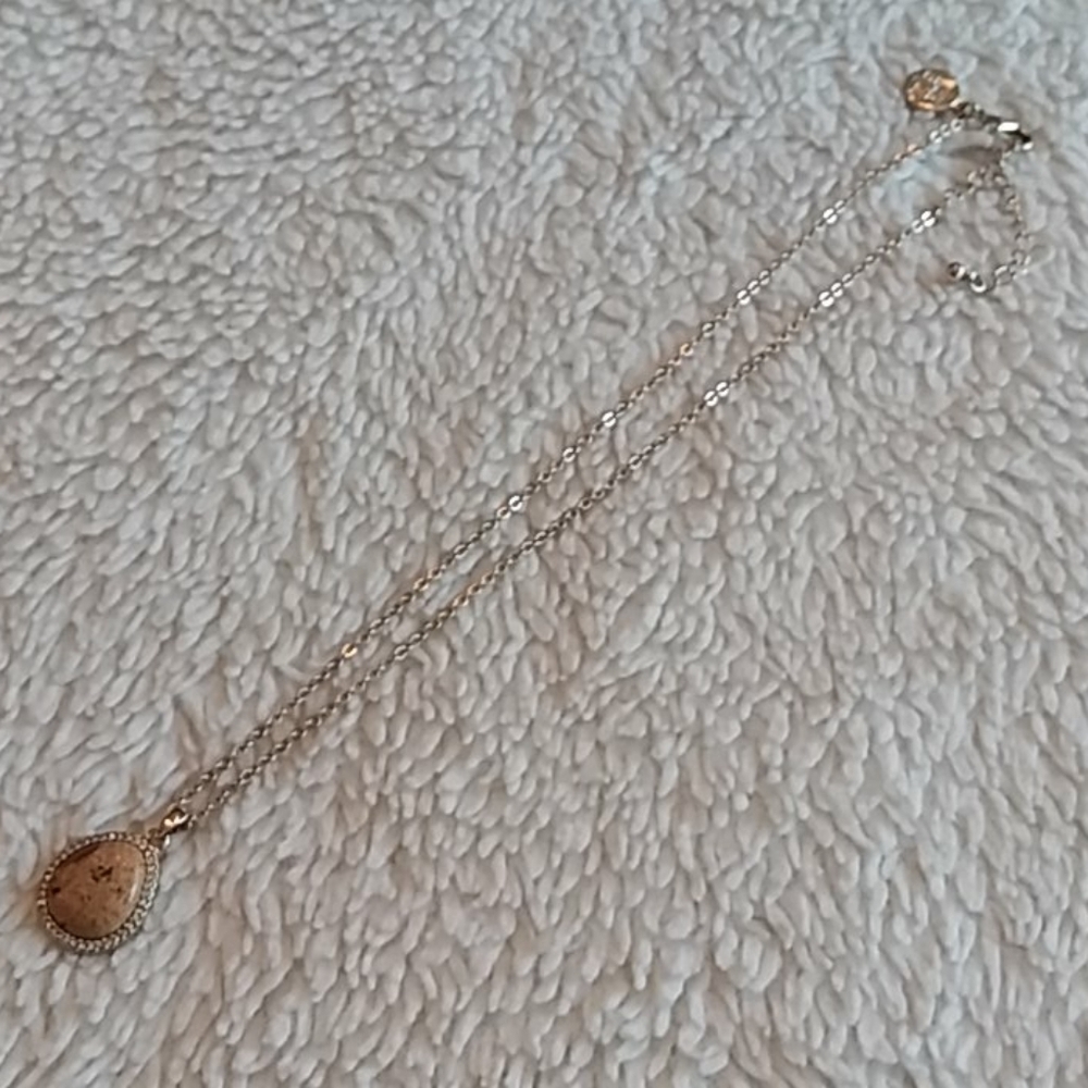 White House Black Market gold brown necklace